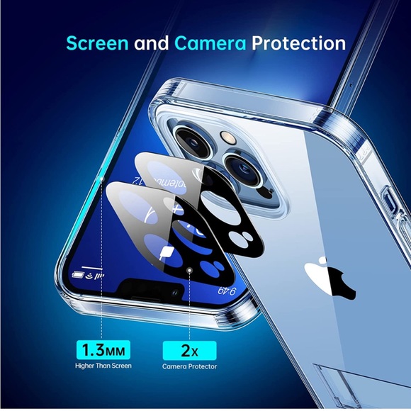 iPhone 13 Pro Case with Kickstand + Camera Covers - Picture 4 of 7